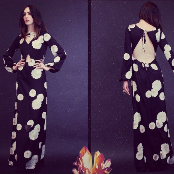 Free People American Gold Maxi dress sz m - Picture 1 of 6